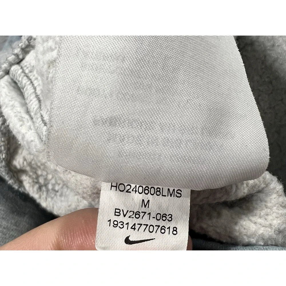 Nike Sweatpants Mens M Gray Joggers Fleece Pockets Drawstring Gym Athleisure